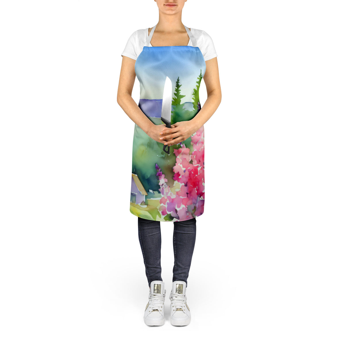 Idaho Syringa in Watercolor Apron