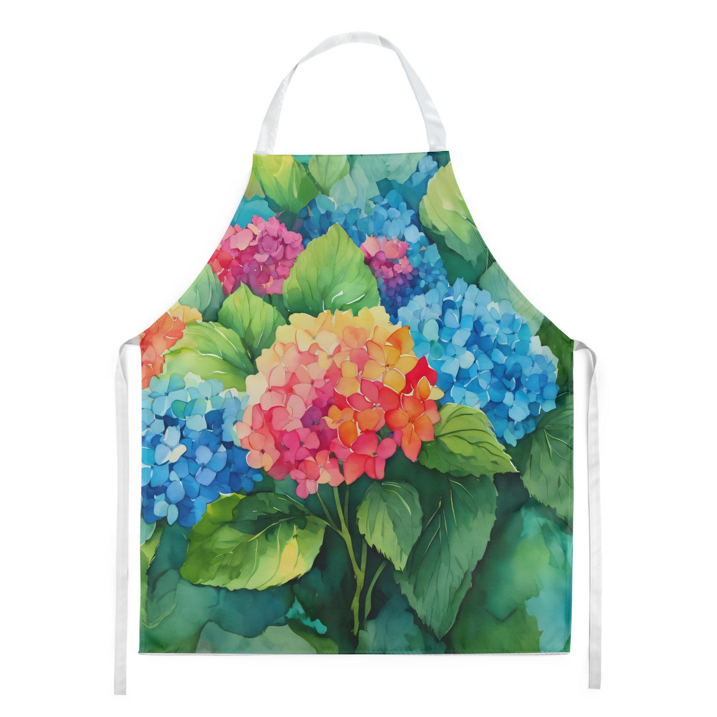 Hydrangeas in Watercolor Apron