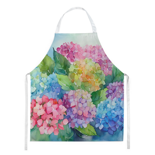 Hydrangeas in Watercolor Apron