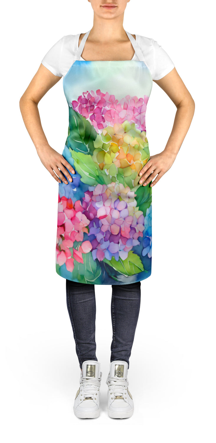 Hydrangeas in Watercolor Apron