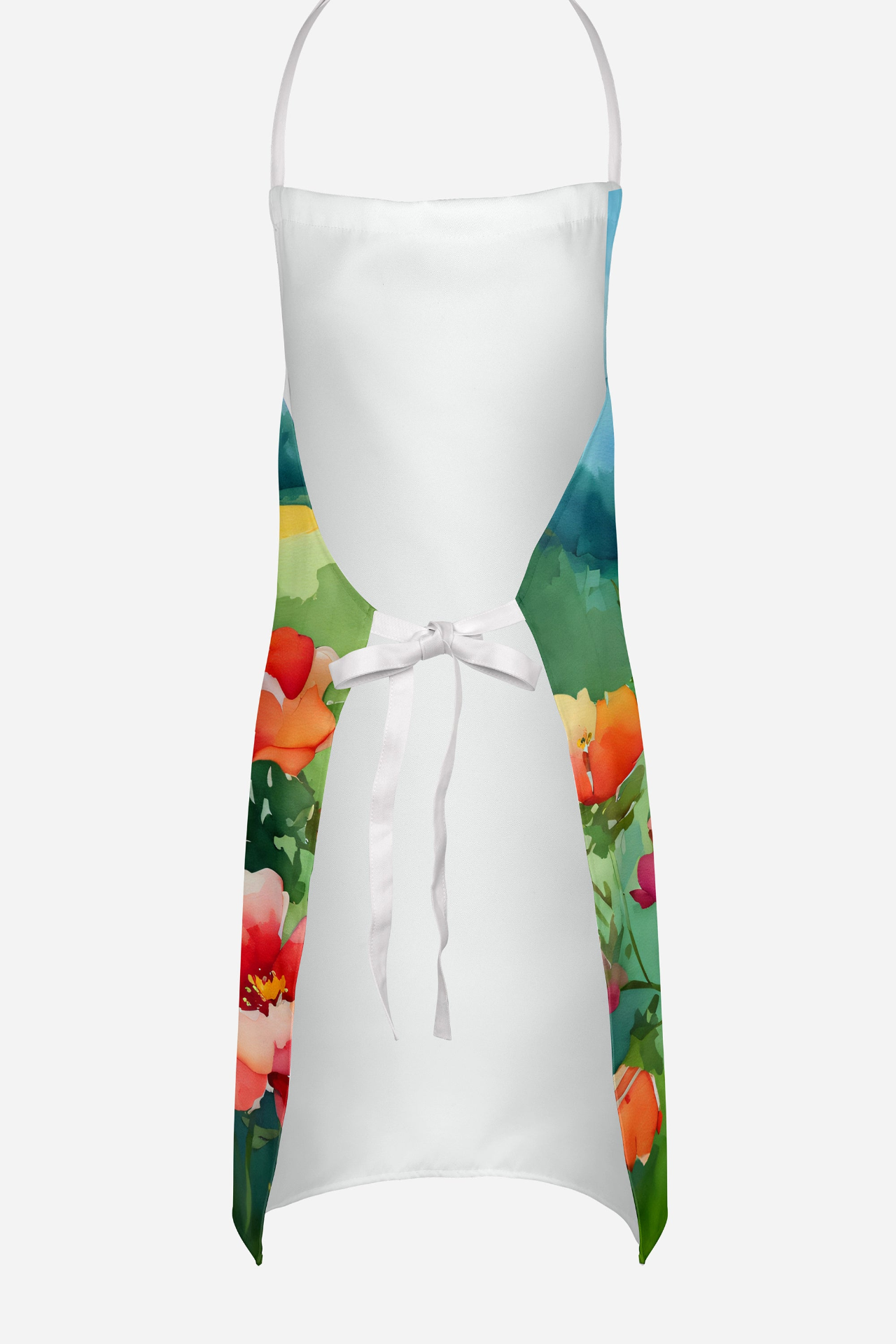 Iowa Wild Prairie Roses in Watercolor Apron