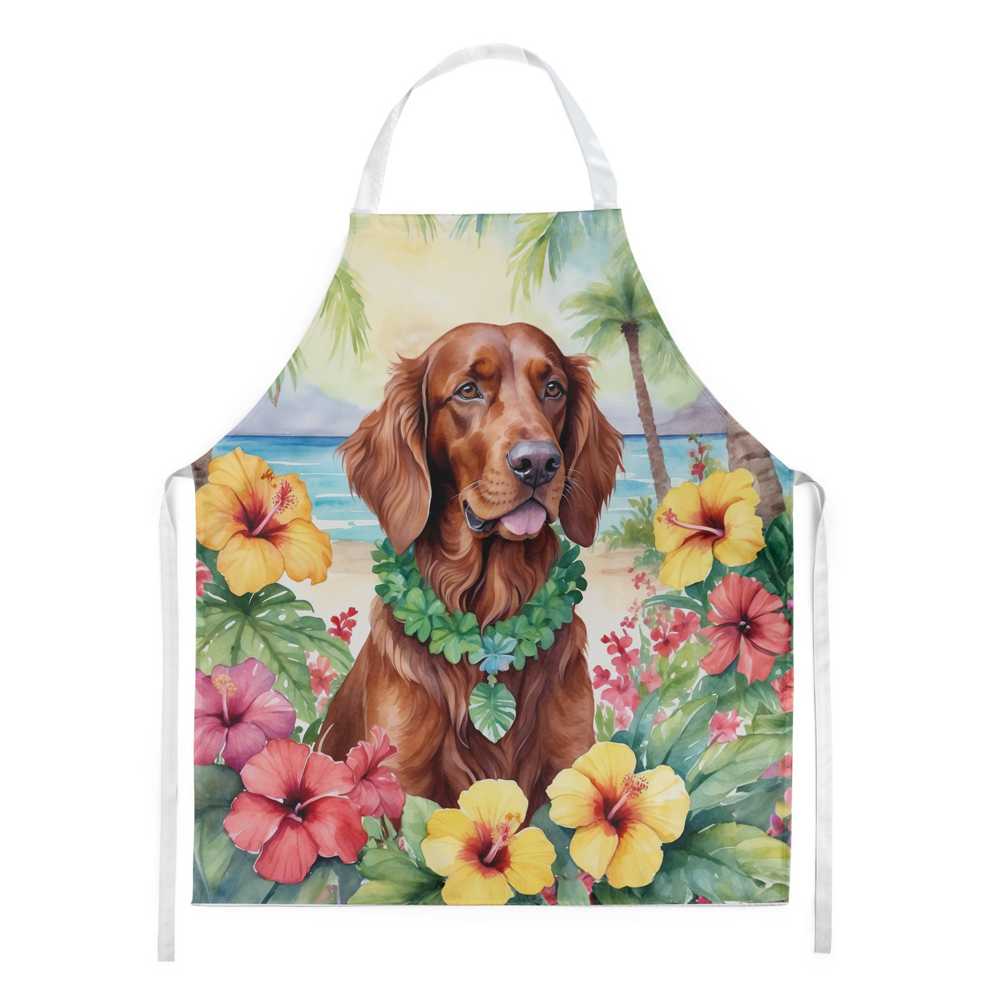 Irish Setter Luau Apron