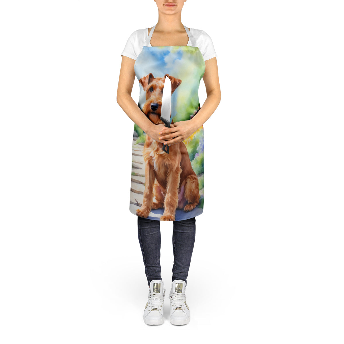 Irish Terrier Spring Path Apron