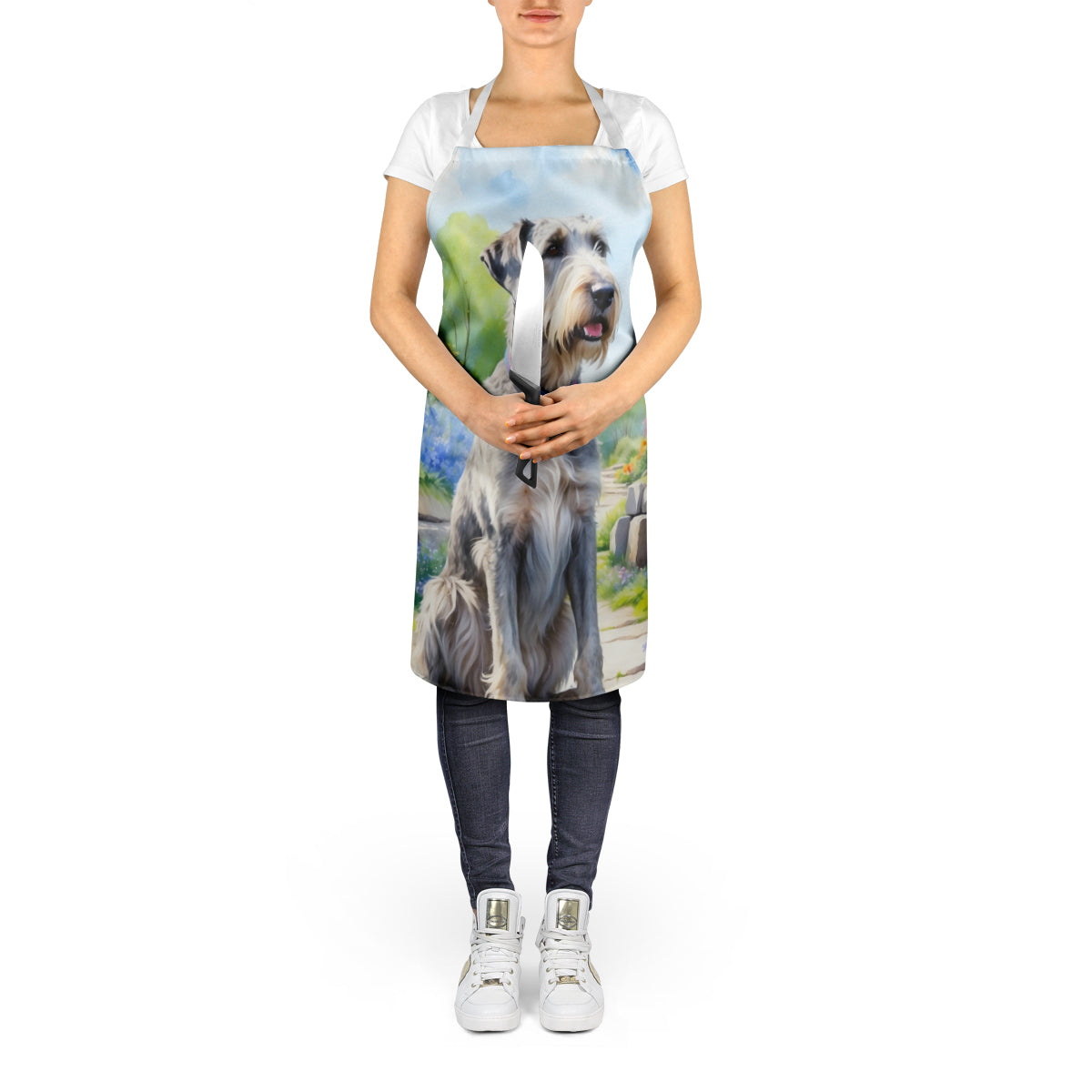 Irish Wolfhound Spring Path Apron