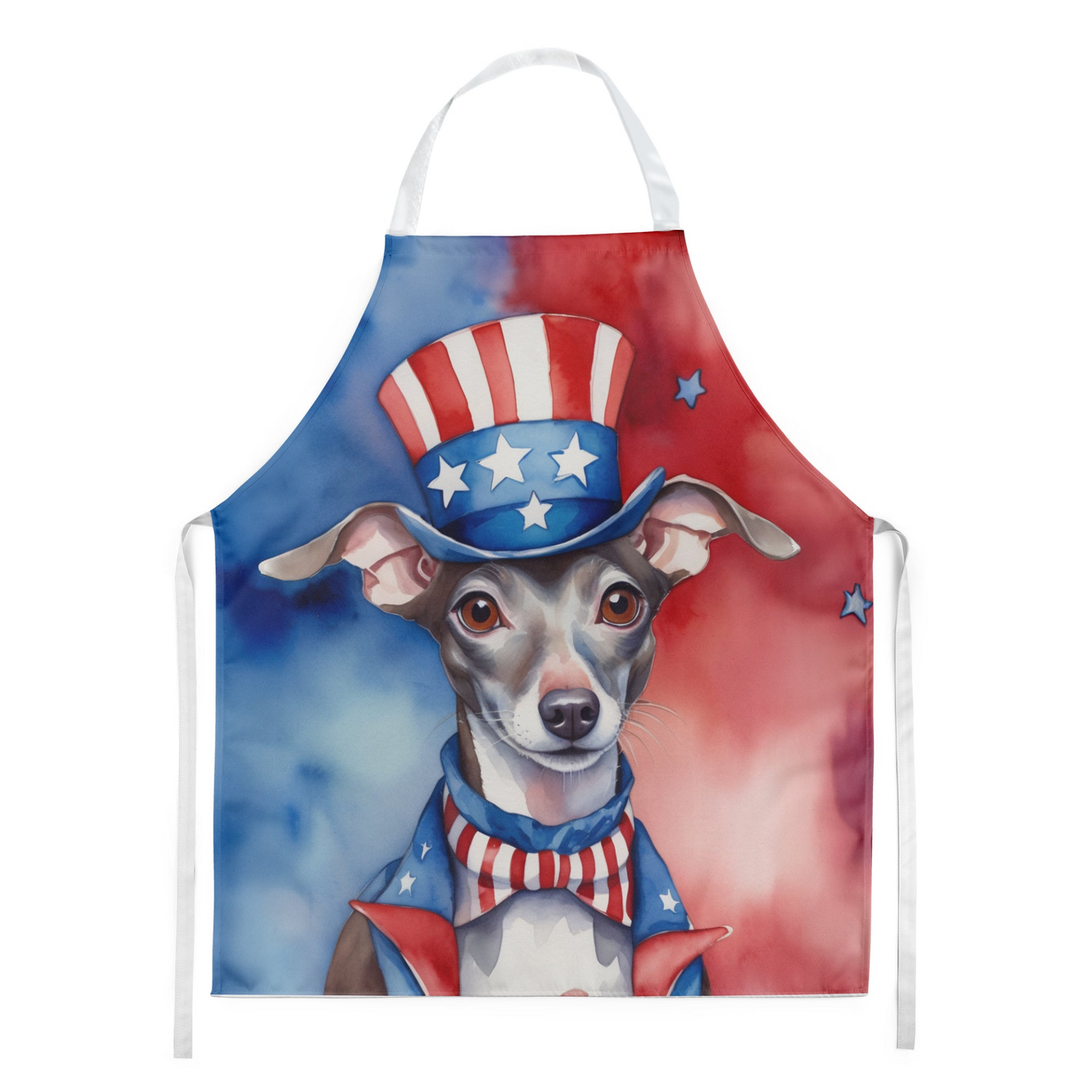 Italian Greyhound Patriotic American Apron