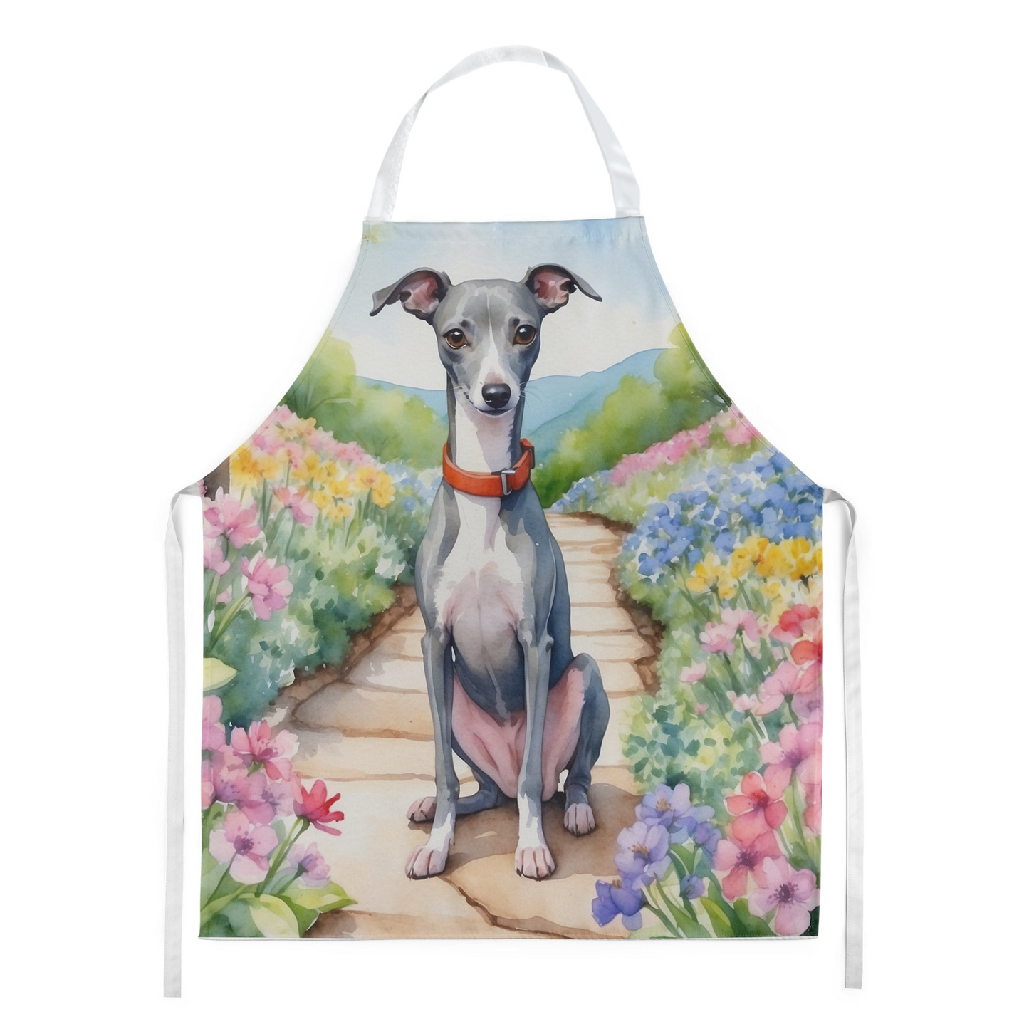 Italian Greyhound Spring Path Apron