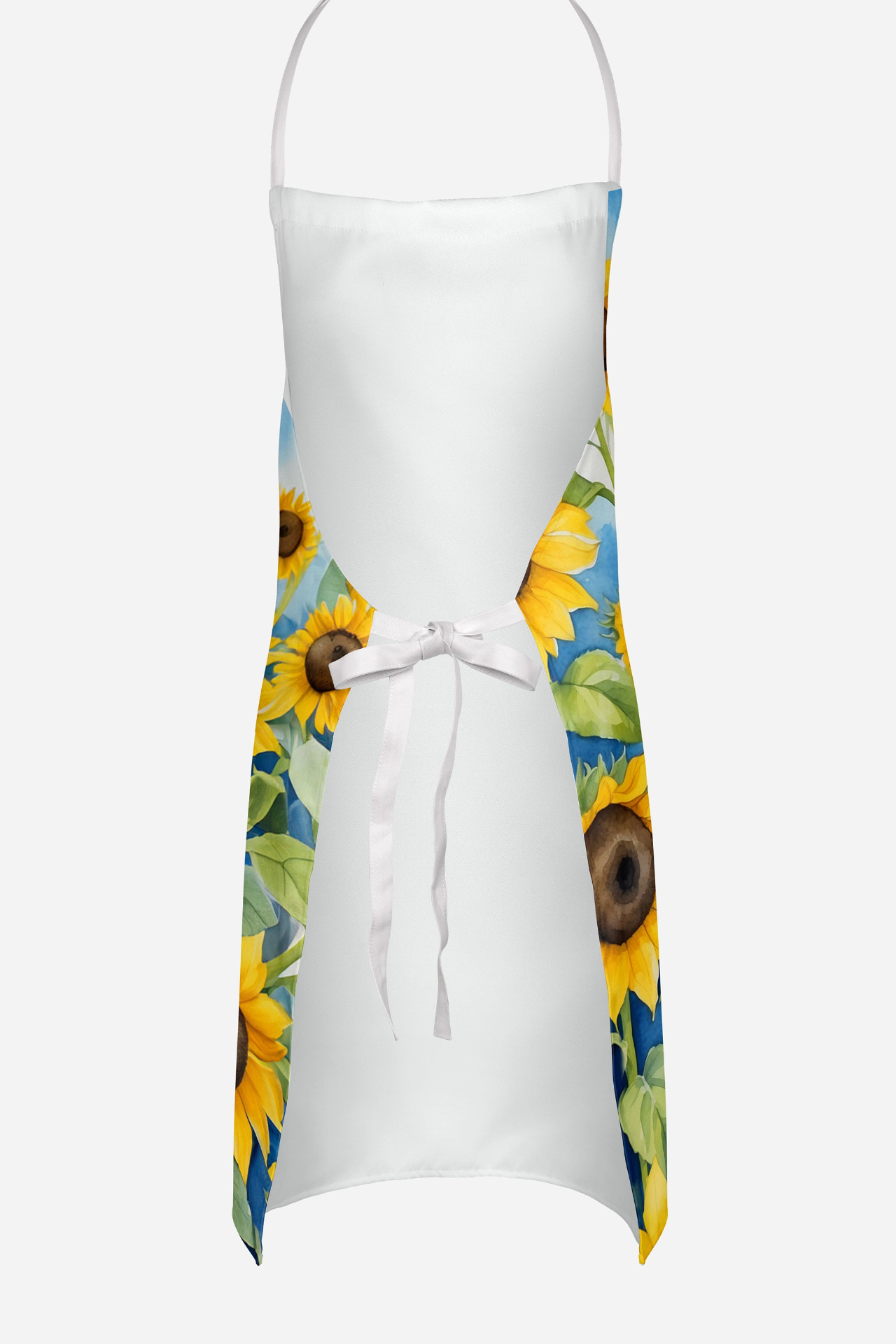 Japanese Chin in Sunflowers Apron