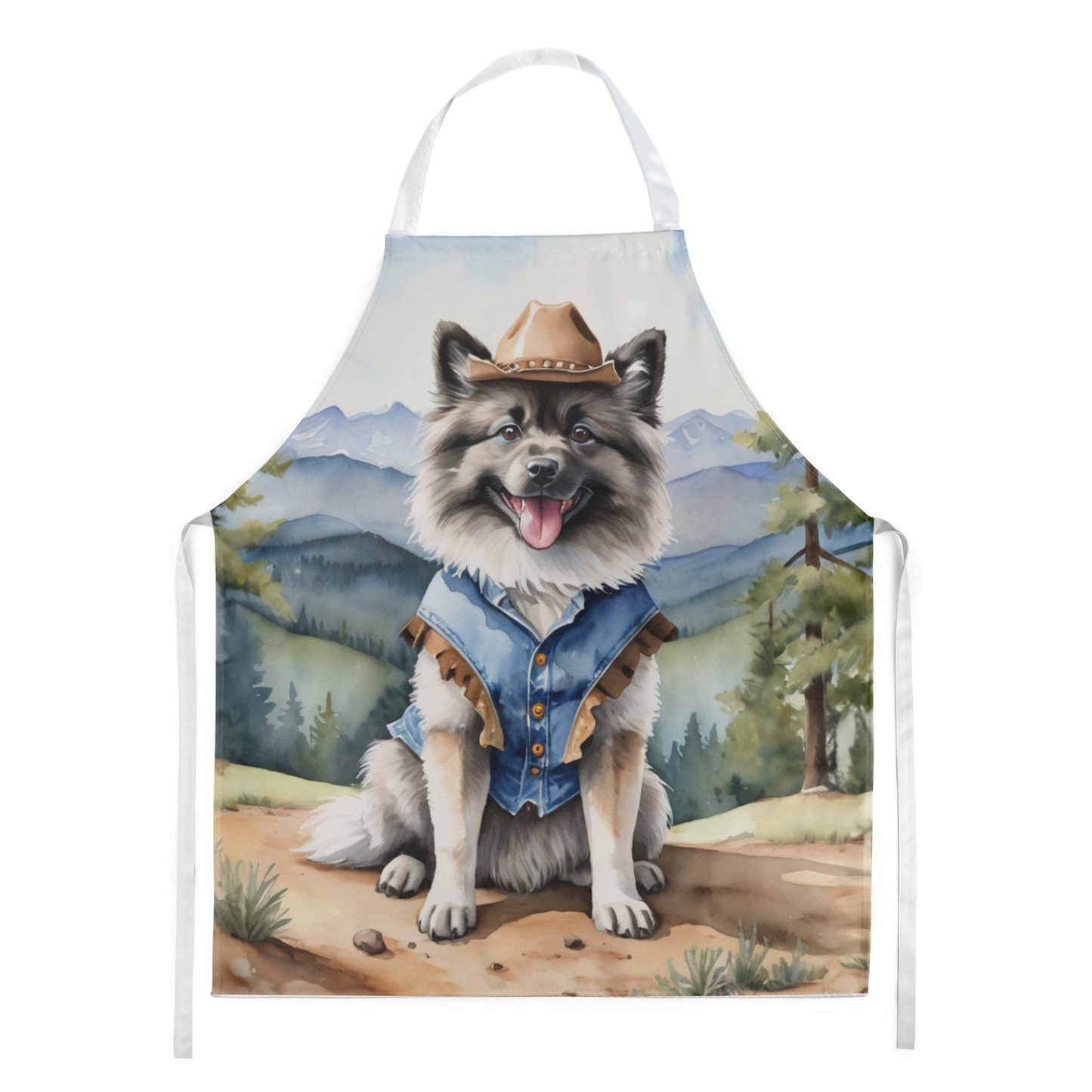 Keeshond Cowboy Welcome Apron