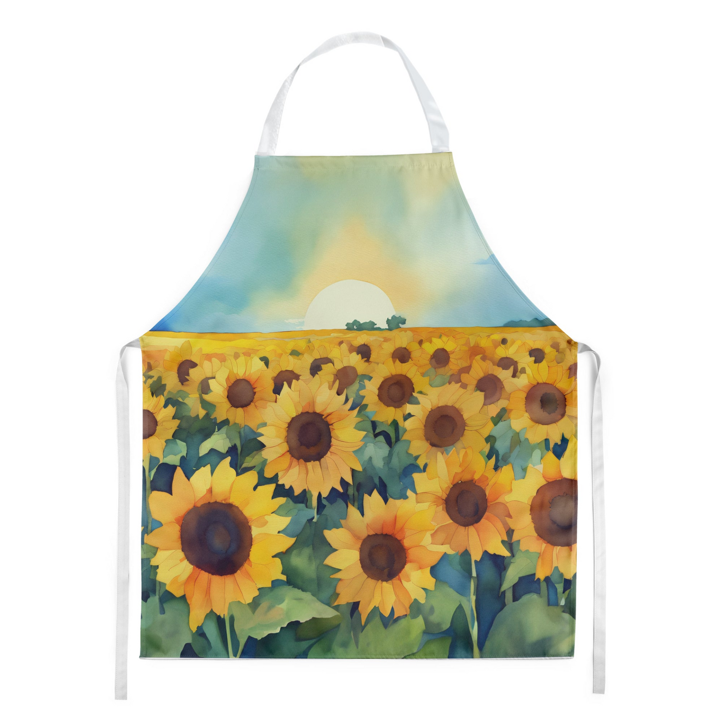 Kansas Sunflowers in Watercolor Apron