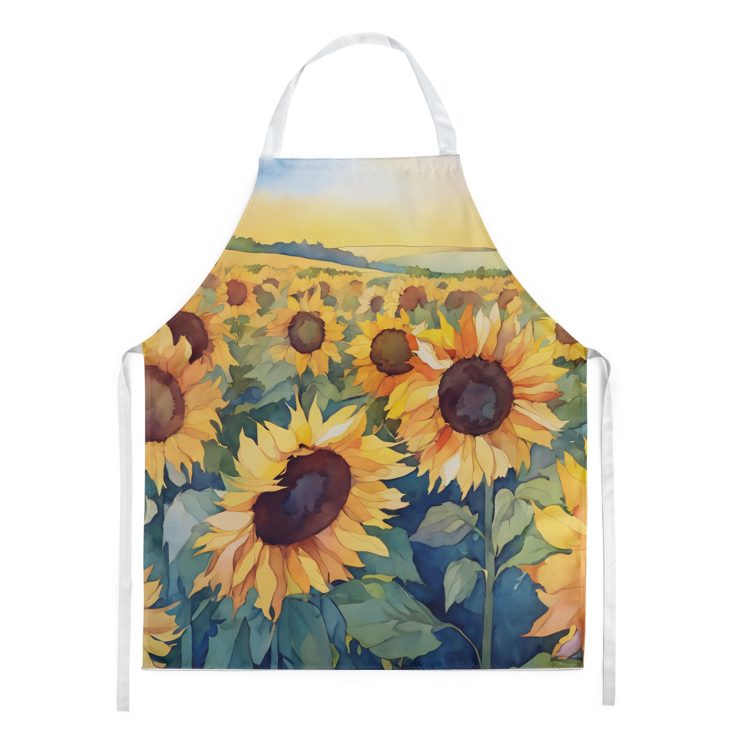 Kansas Sunflowers in Watercolor Apron