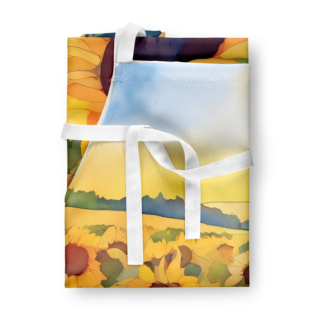 Kansas Sunflowers in Watercolor Apron