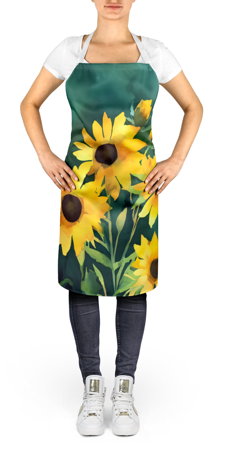 Kentucky Goldenrod in Watercolor Apron