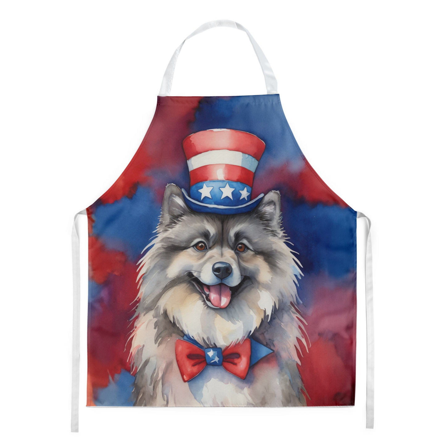 Keeshond Patriotic American Apron