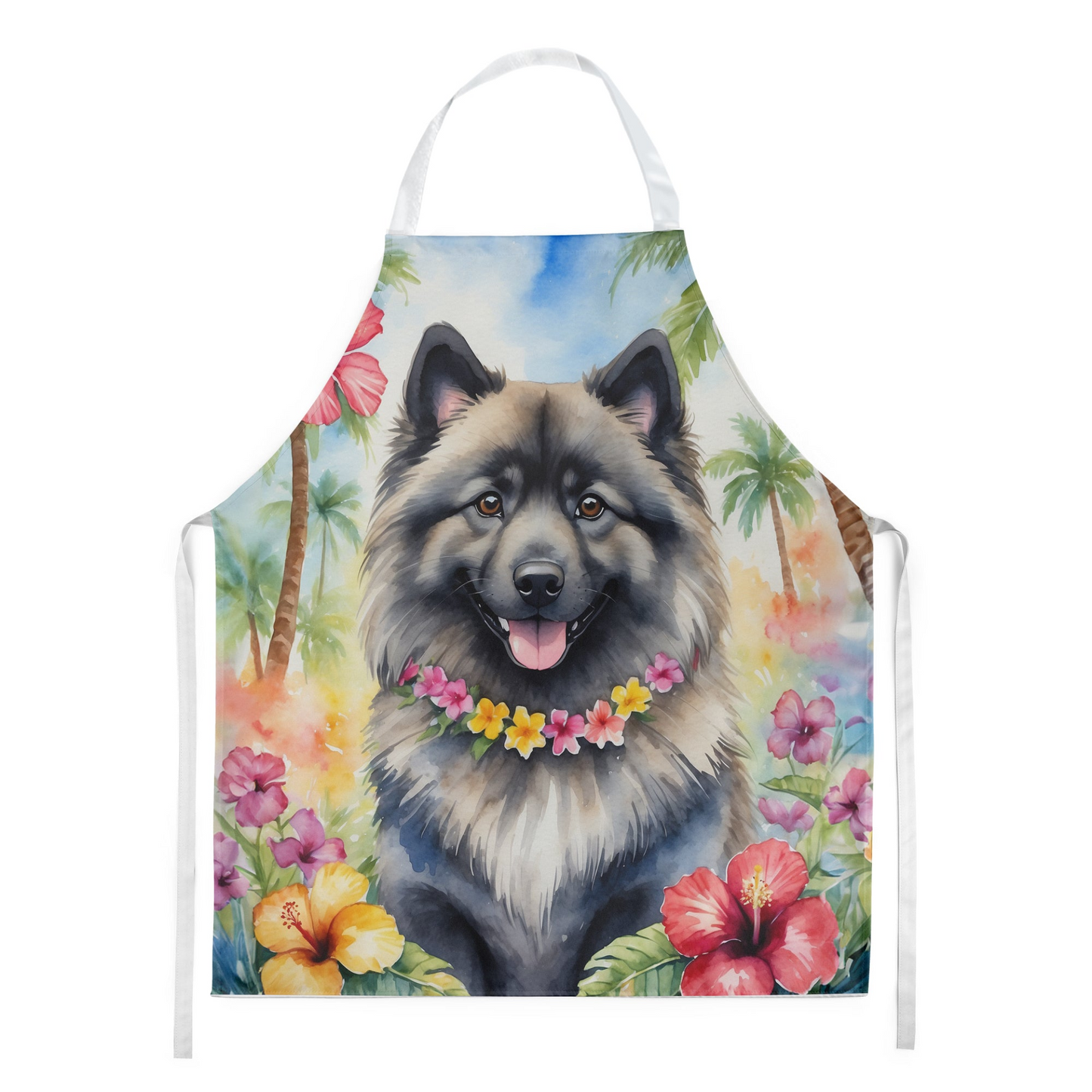 Keeshond Luau Apron