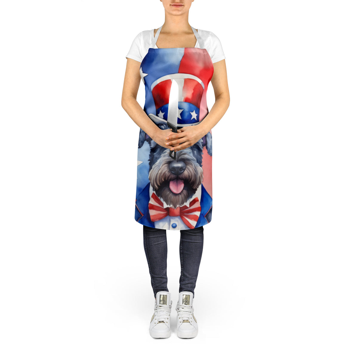 Kerry Blue Terrier Patriotic American Apron