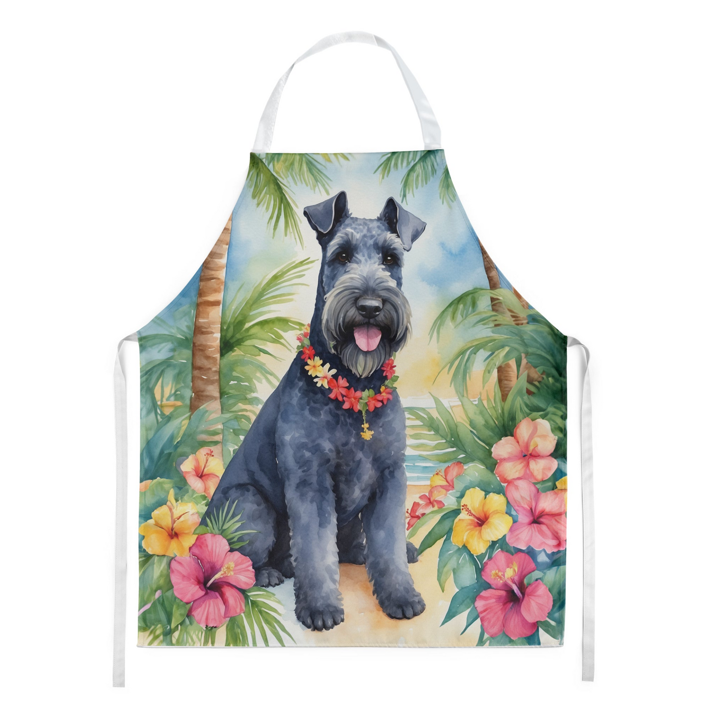 Kerry Blue Terrier Luau Apron