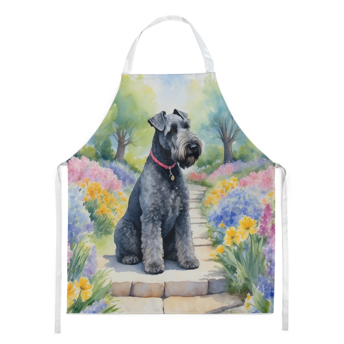 Kerry Blue Terrier Spring Path Apron