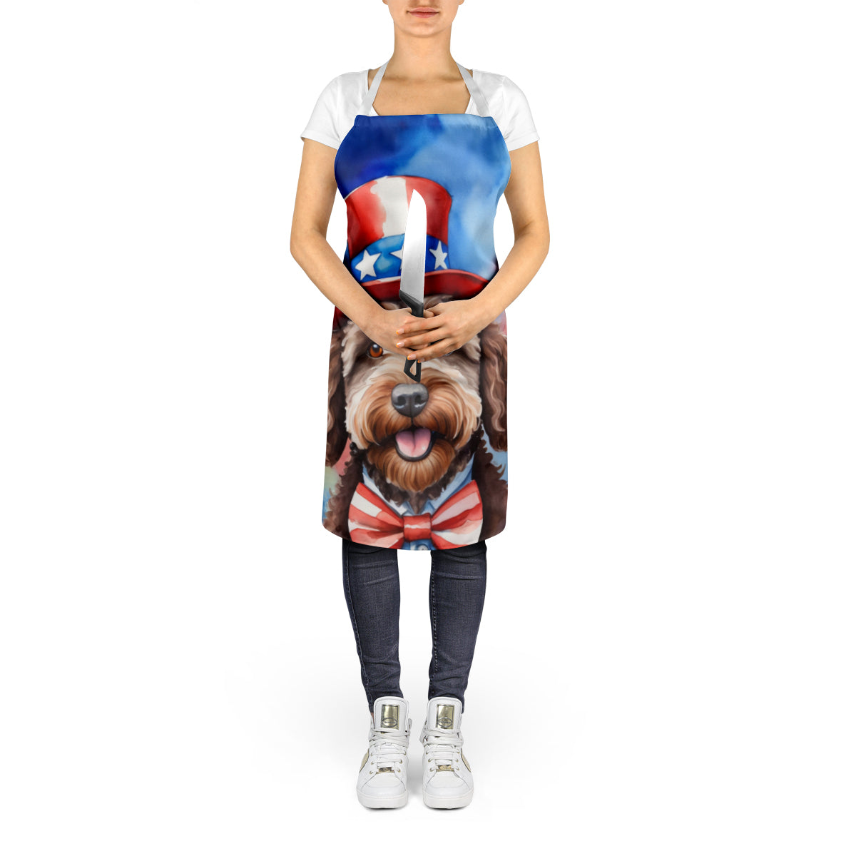 Labradoodle Patriotic American Apron