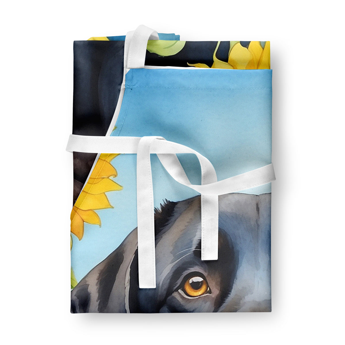 Labrador Retriever in Sunflowers Apron