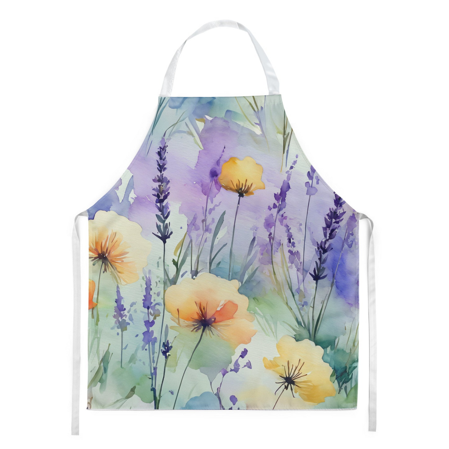 Lavender in Watercolor Apron