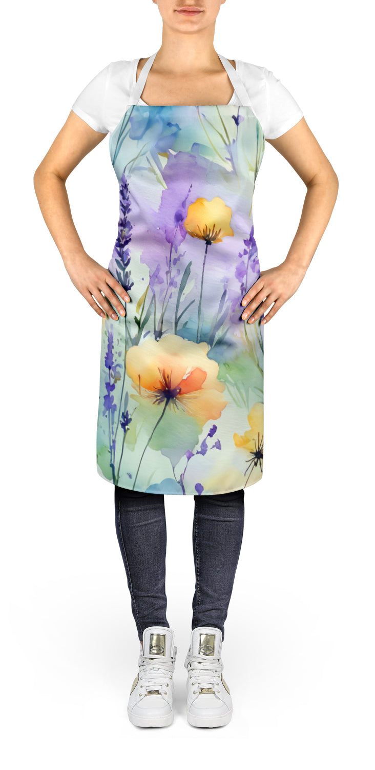 Lavender in Watercolor Apron