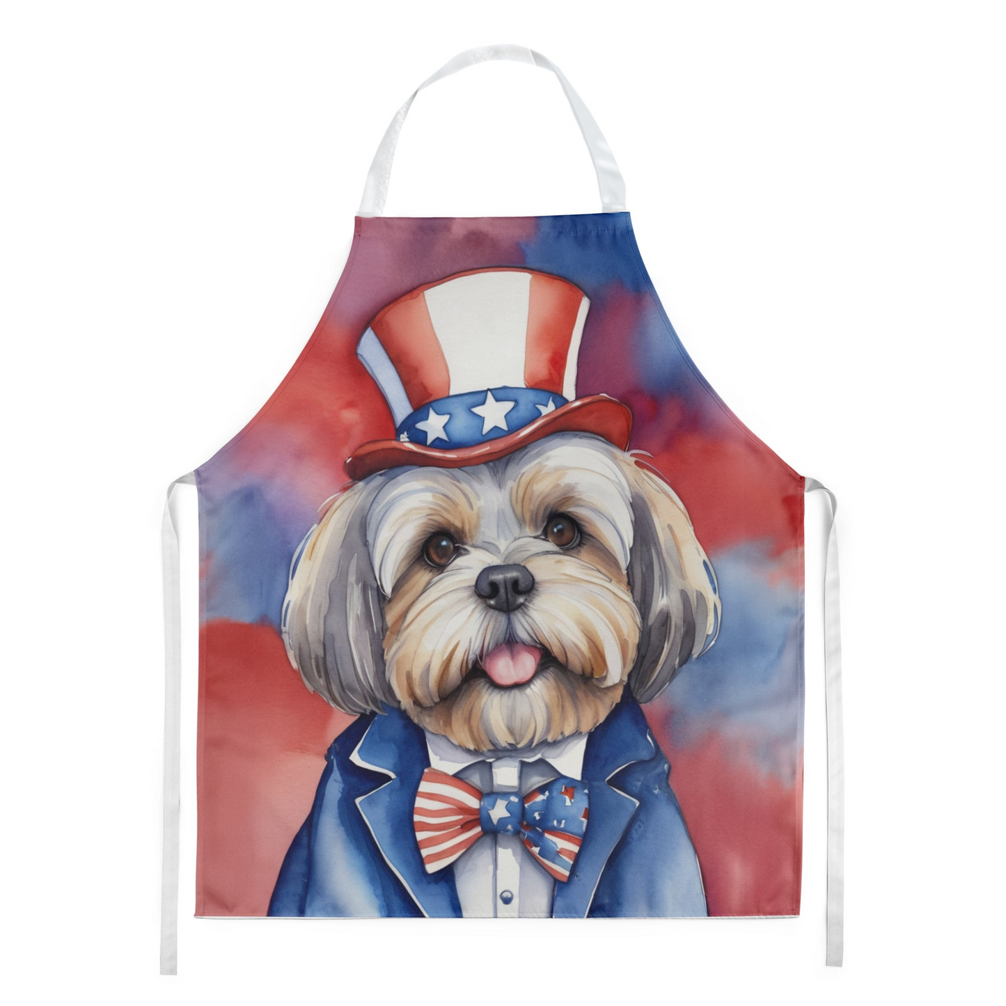 Lhasa Apso Patriotic American Apron