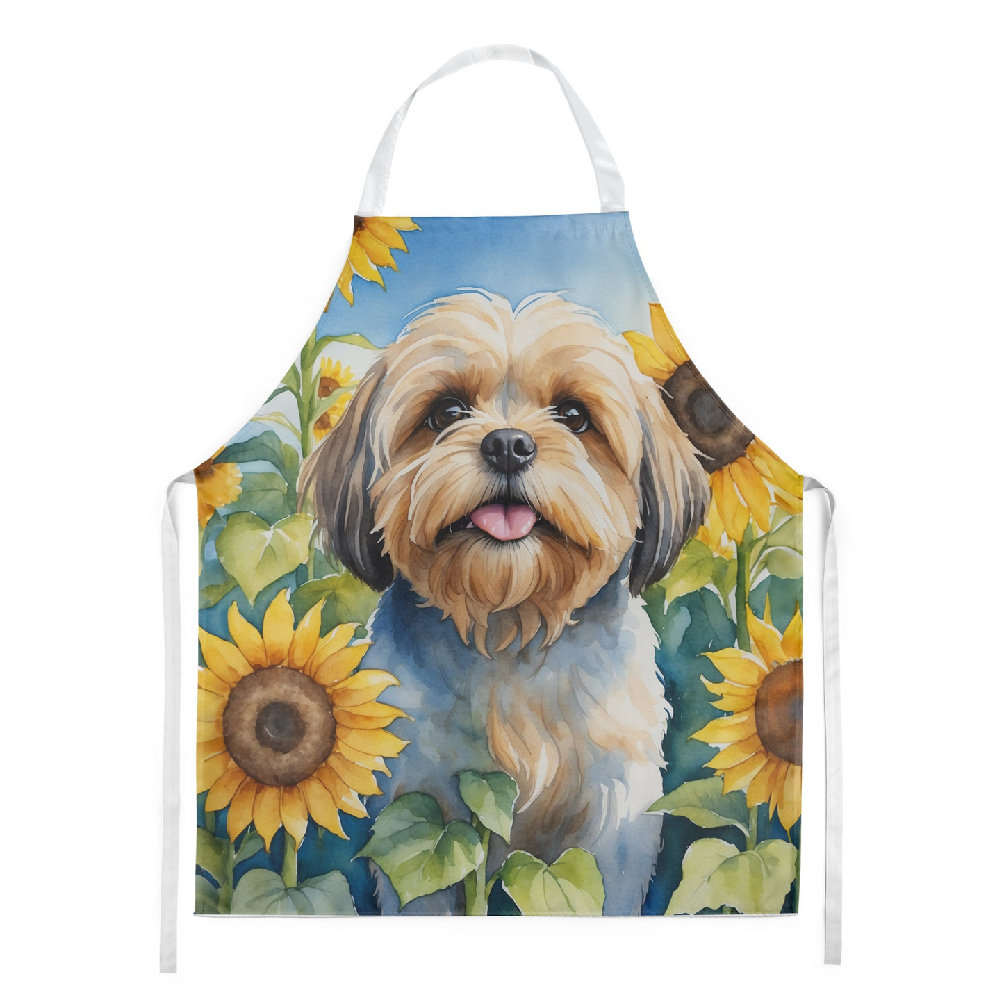 Lhasa Apso in Sunflowers Apron