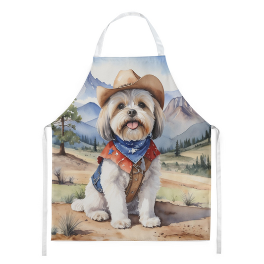 Lhasa Apso Cowboy Welcome Apron