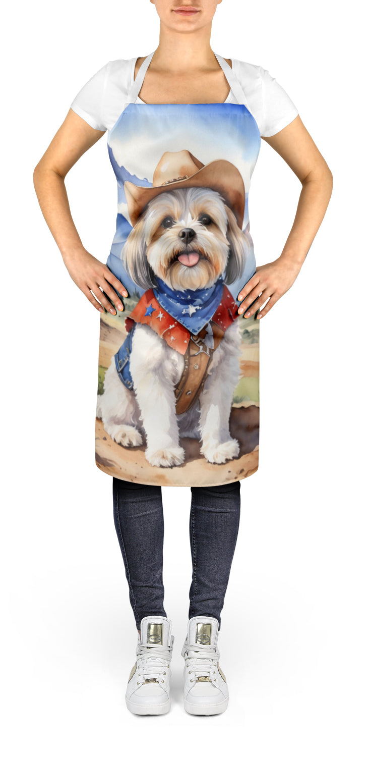 Lhasa Apso Cowboy Welcome Apron