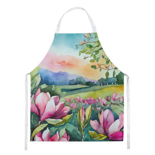 Louisiana Magnolias in Watercolor Apron