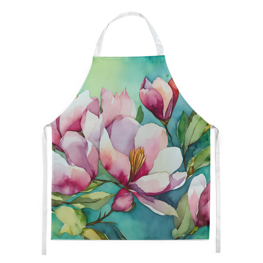 Louisiana Magnolias in Watercolor Apron