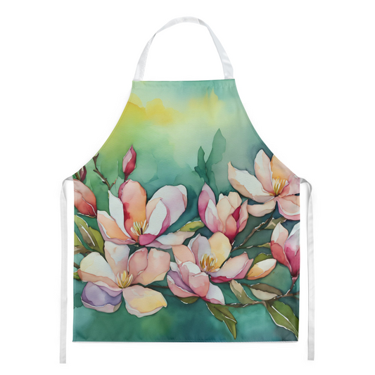 Louisiana Magnolias in Watercolor Apron