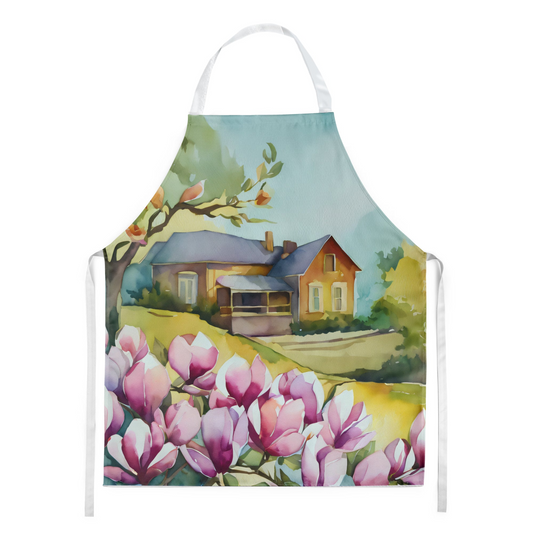 Louisiana Magnolias in Watercolor Apron