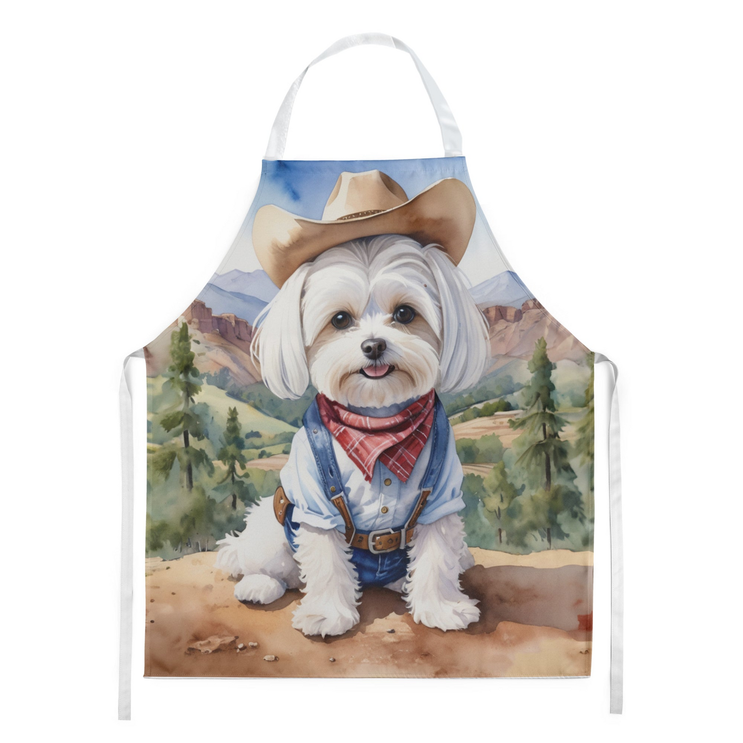 Maltese Cowboy Welcome Apron