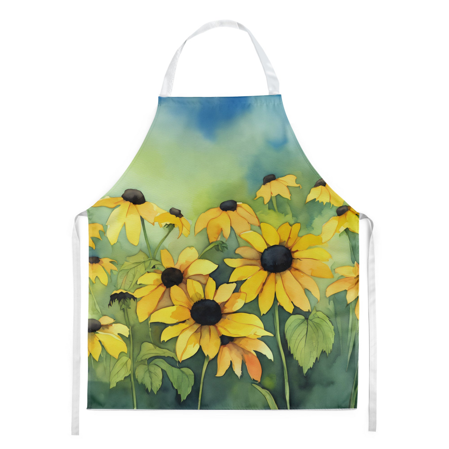 Maryland Black-Eyed Susans in Watercolor Apron