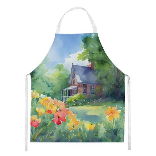 Massachusetts Mayflowers in Watercolor Apron