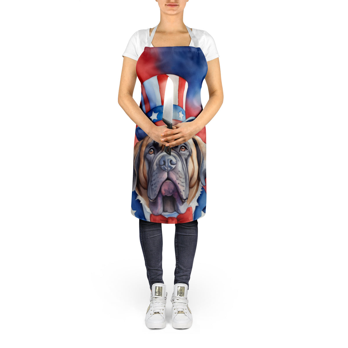 Mastiff Patriotic American Apron