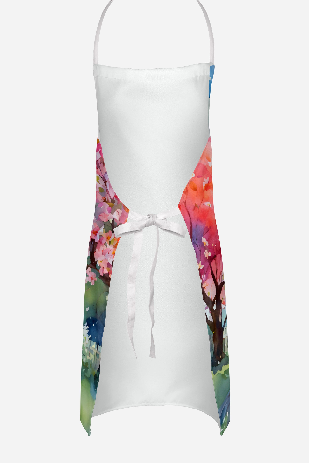 Michigan Apple Blossoms in Watercolor Apron