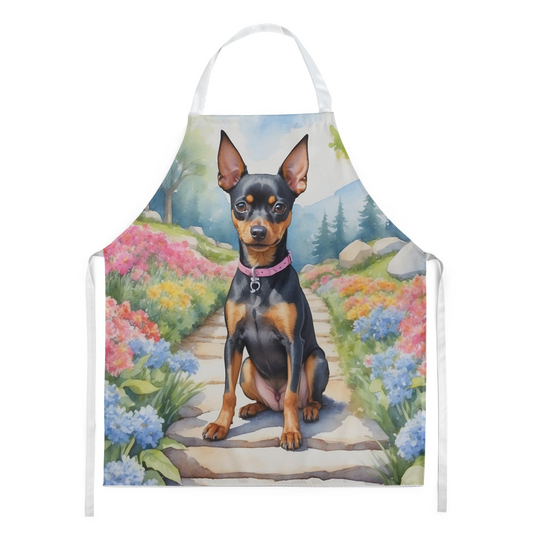 Miniature Pinscher Spring Path Apron