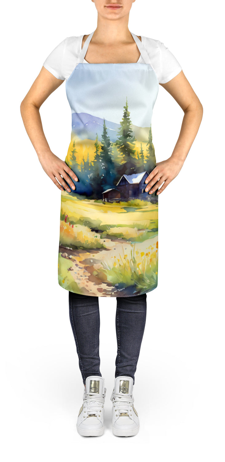 Montana Bitterroot in Watercolor Apron