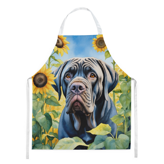 Neapolitan Mastiff in Sunflowers Apron