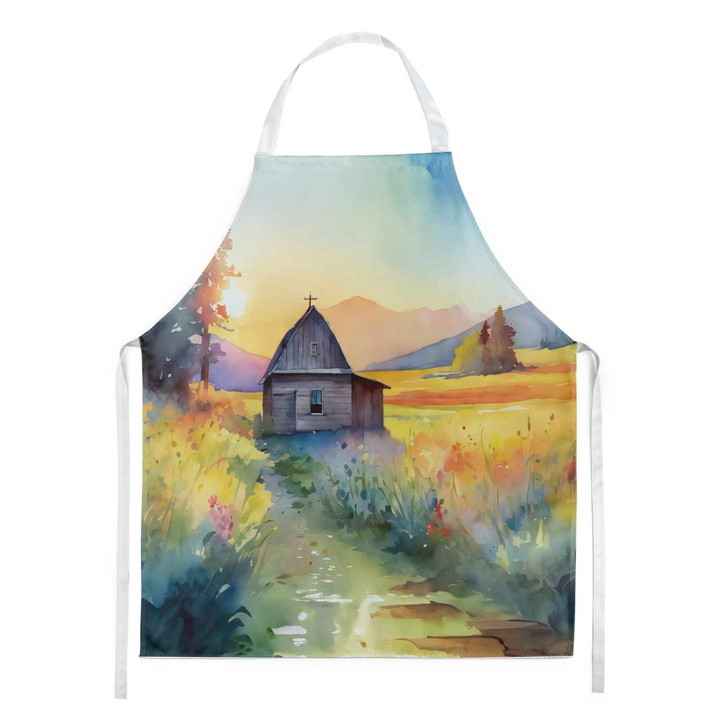 Montana Bitterroot in Watercolor Apron