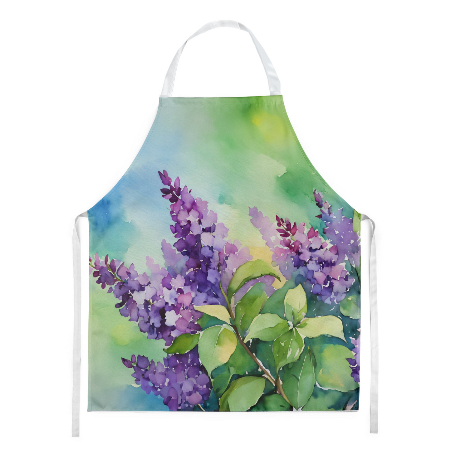 New Hampshire Purple Lilac in Watercolor Apron