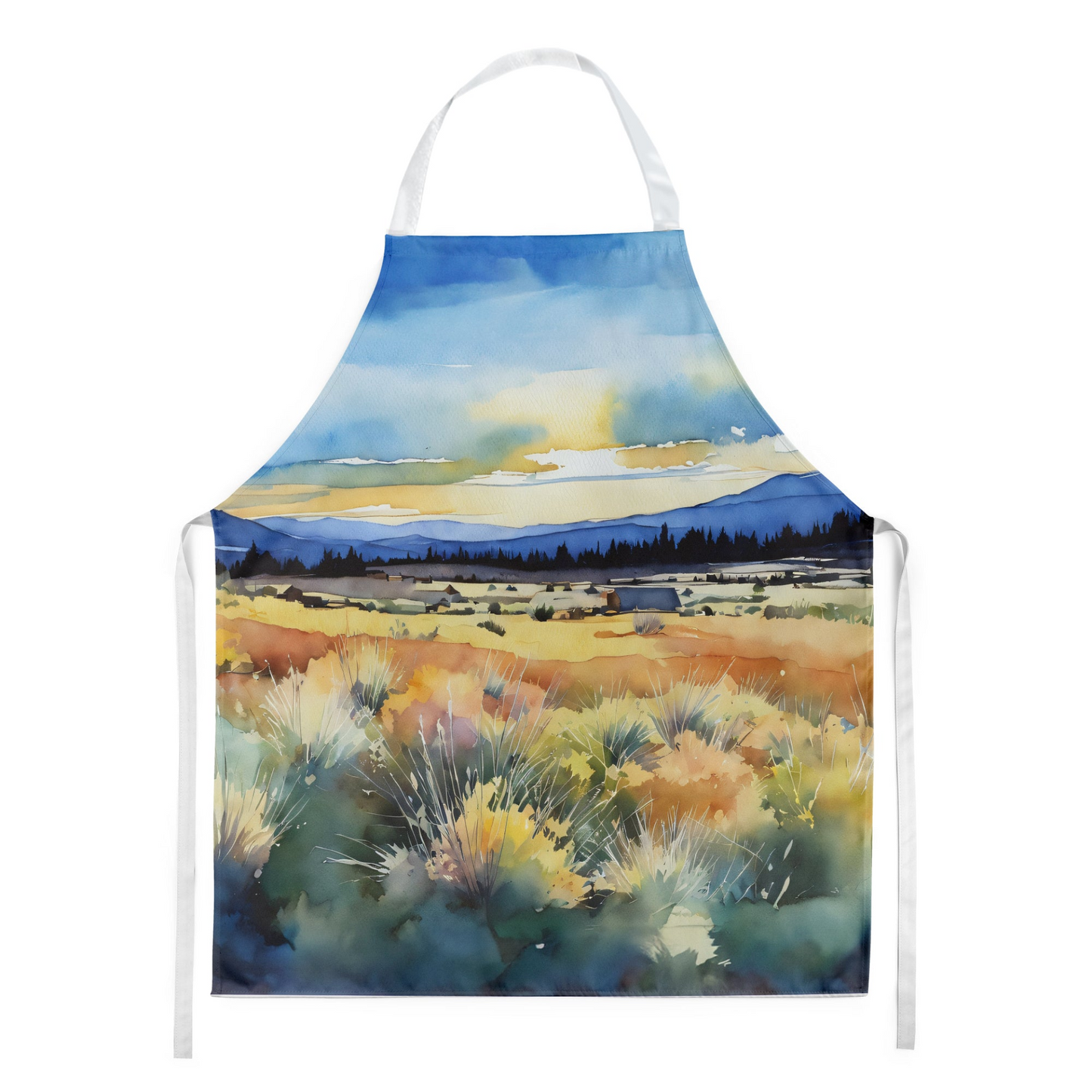 Nevada Sagebrush in Watercolor Apron