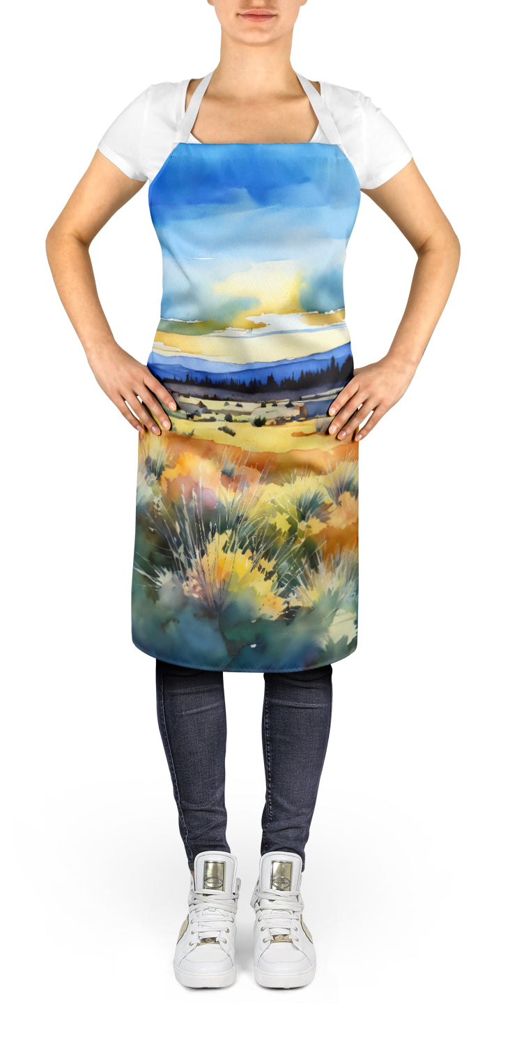 Nevada Sagebrush in Watercolor Apron