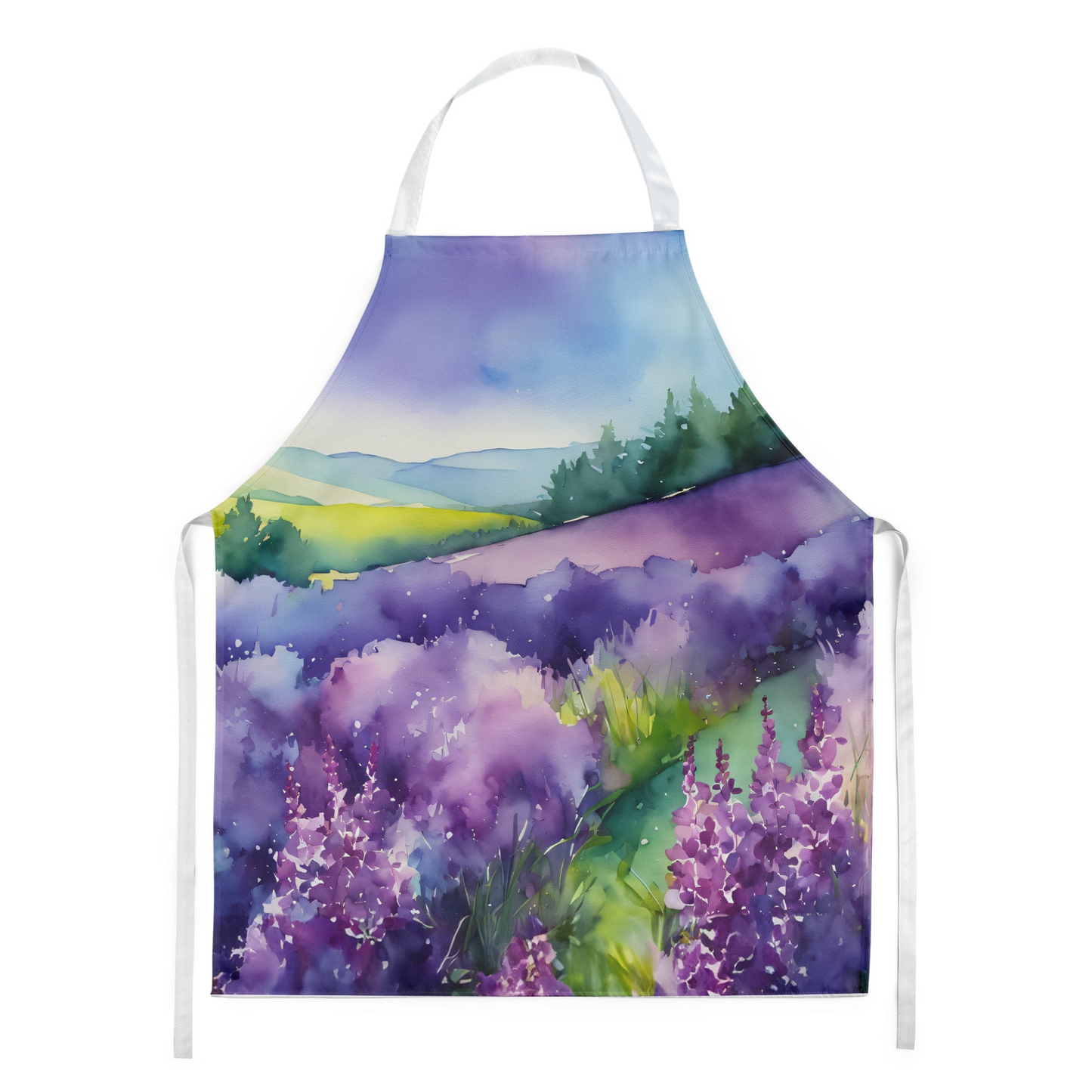 New Hampshire Purple Lilac in Watercolor Apron