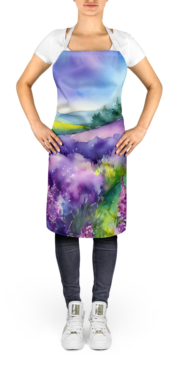 New Hampshire Purple Lilac in Watercolor Apron