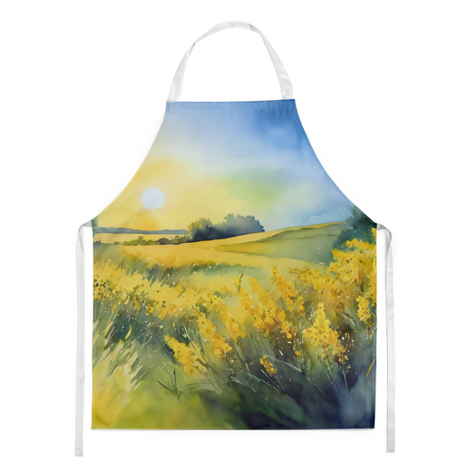 Nebraska Goldenrod in Watercolor Apron