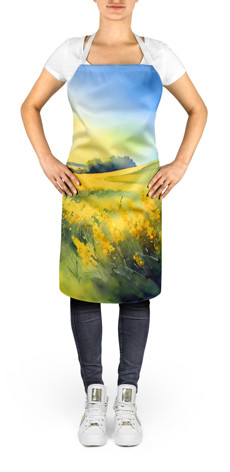 Nebraska Goldenrod in Watercolor Apron