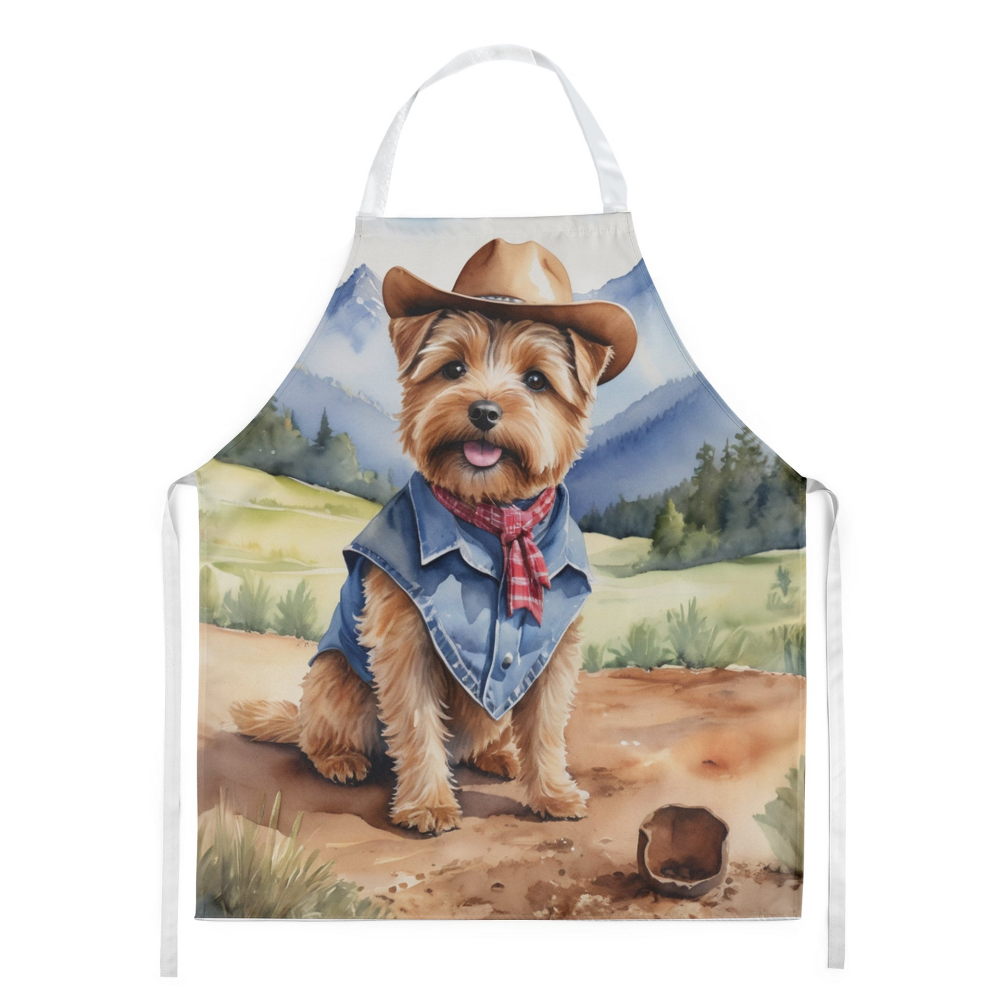 Norfolk Terrier Cowboy Welcome Apron